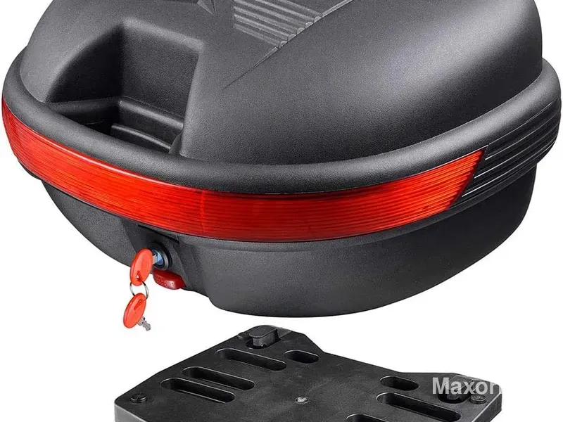 Baú de Moto 30L — Caixa Preta com Cadeado e Montagem de Liberação Rápida