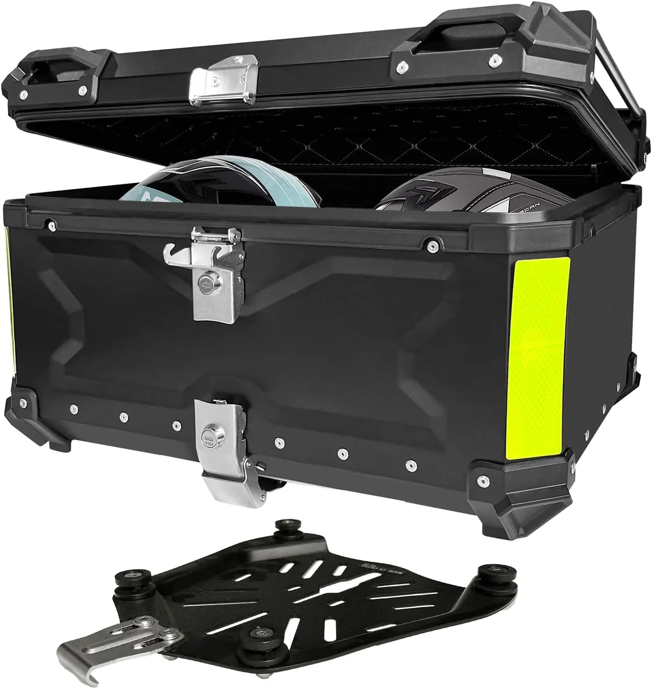 Baúl de Aluminio para Moto 65L – Caja Trasera Universal Impermeable con Cerradura