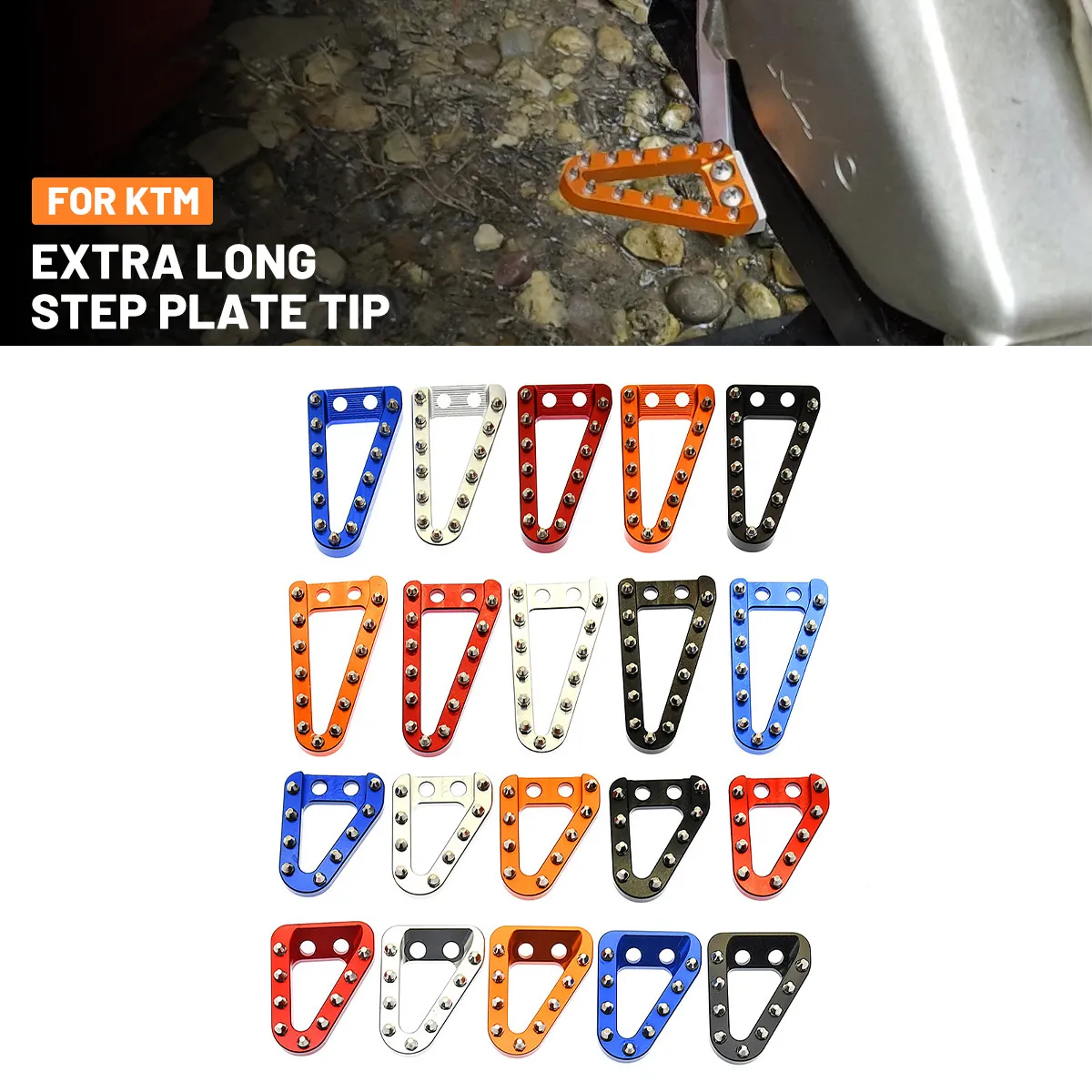 Punta de Pedal de Freno Trasero CNC para KTM y Husqvarna 125-530 – Placa Antideslizante Extra Larga