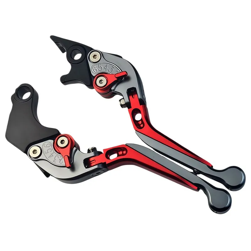 Maniguetas Plegables y Telescópicas de Freno y Embrague – Palancas de Aluminio Universales para Moto