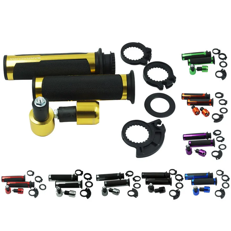 Puños Lock-On CNC para Manillar 22mm con Contrapesos – 9 Colores