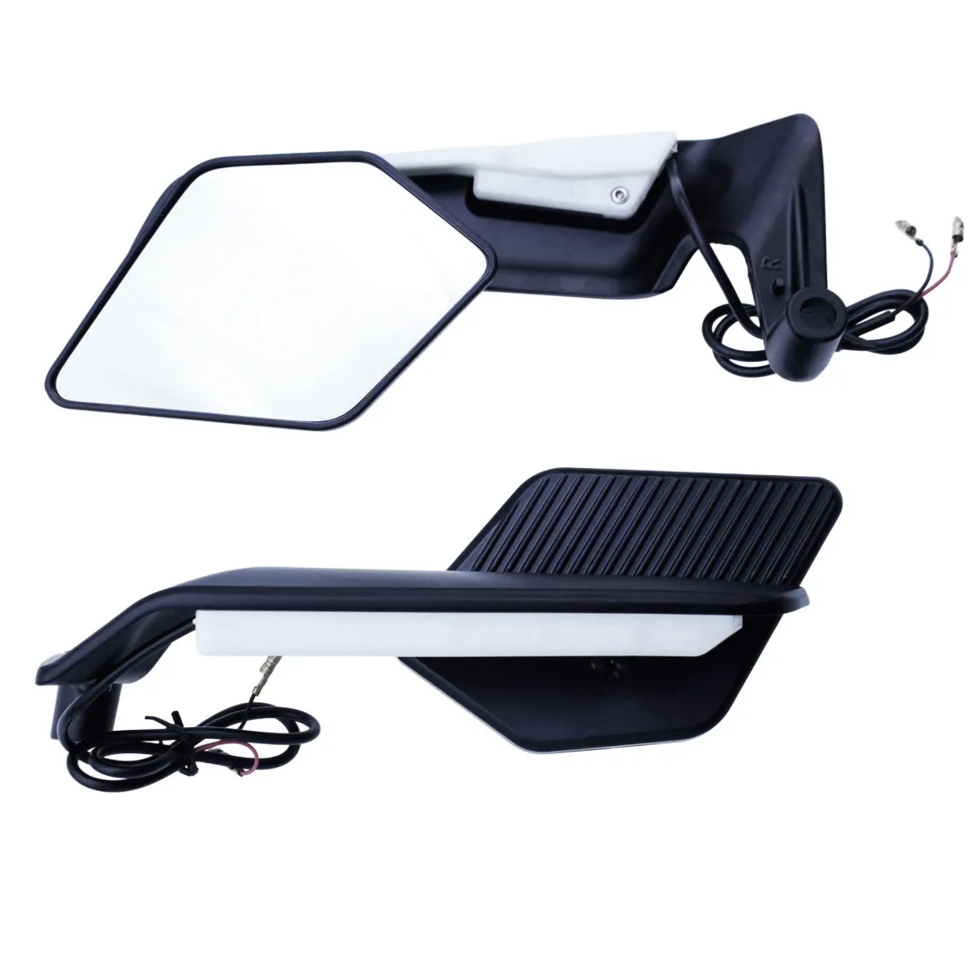 Espejo Lateral para Moto con Direccional LED – Espejos Tipo Alerón en Aluminio para Street Bike y Scooter