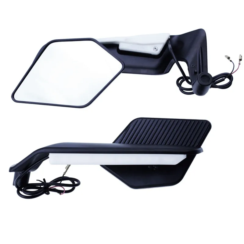 Espejo Lateral para Moto con Direccional LED – Espejos Tipo Alerón en Aluminio para Street Bike y Scooter