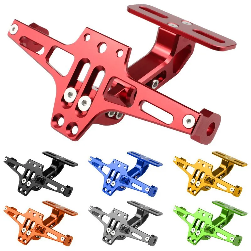 Portaplacas de Aluminio para Moto con Luz LED – Soporte Trasero Ajustable M3/M5
