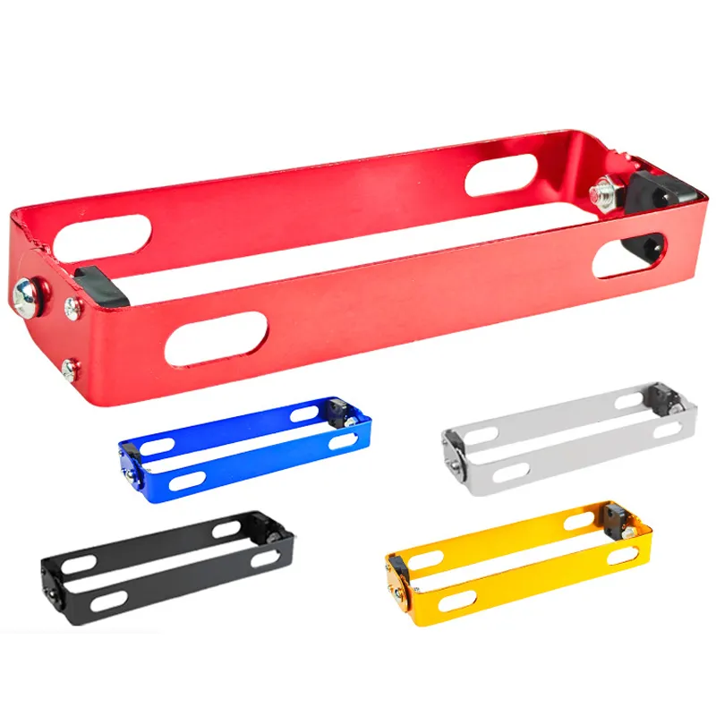 Soporte de Matrícula Plegable con Porta Pilotos – Montaje Trasero Regulable