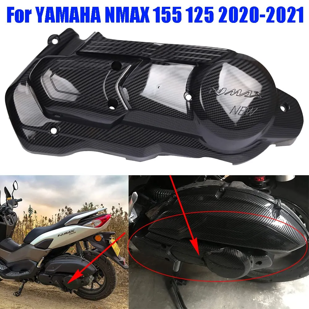 Cubierta de Embrague / Tapa Lateral de Transmisión – Look Carbono ABS para Yamaha NMAX155 / NMAX125 V2 2020–2021