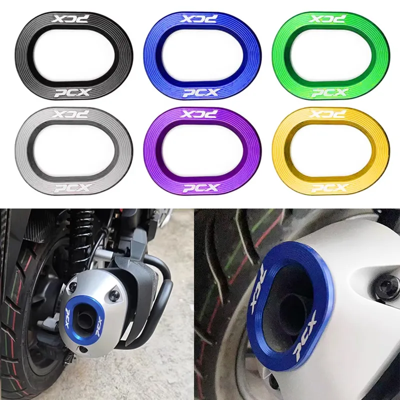 Cubierta de Escape PCX160 — Moldura de Aluminio en 7 Colores Anodizados