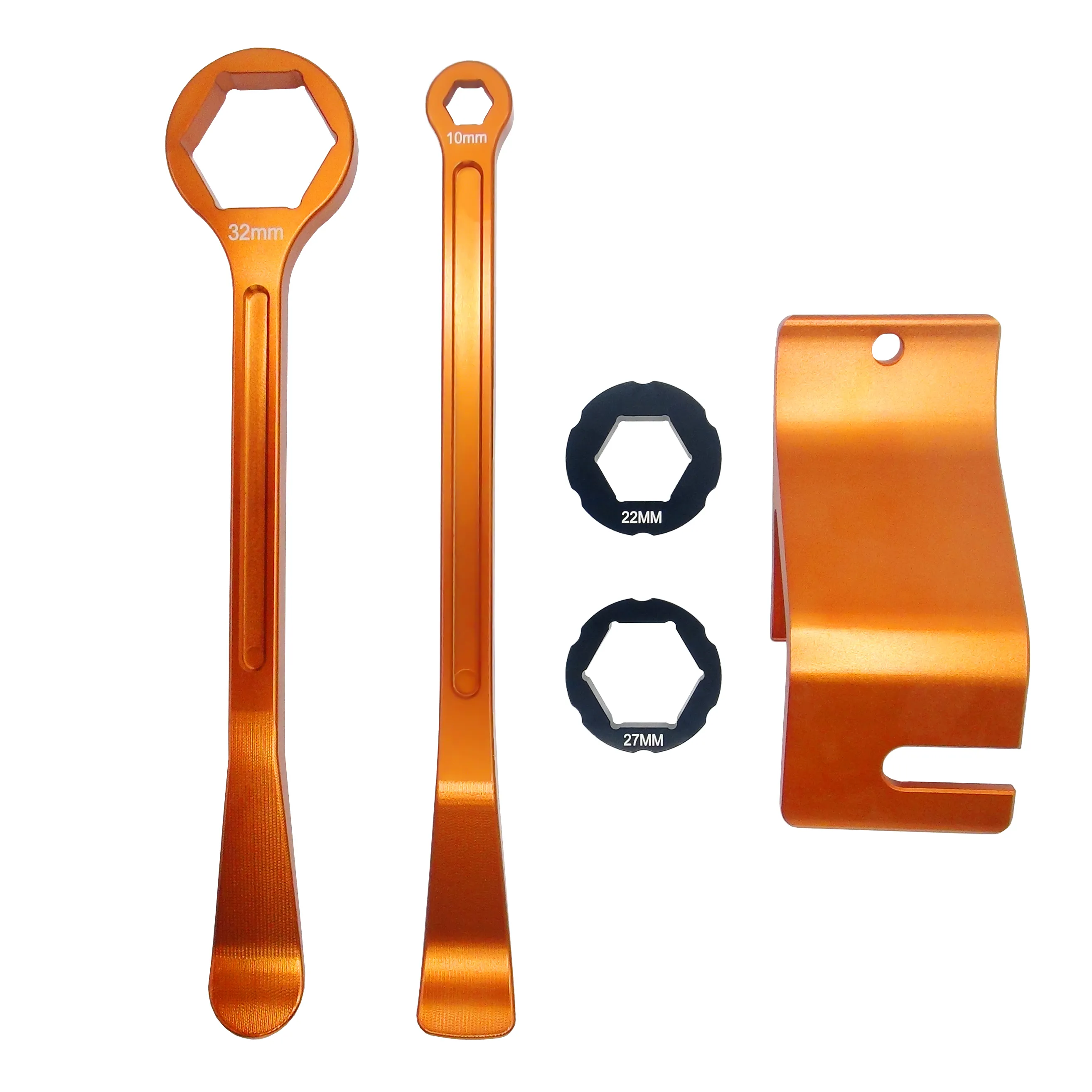 Kit de Palancas y Llaves para Llanta de Moto — Aluminio 10–32 mm