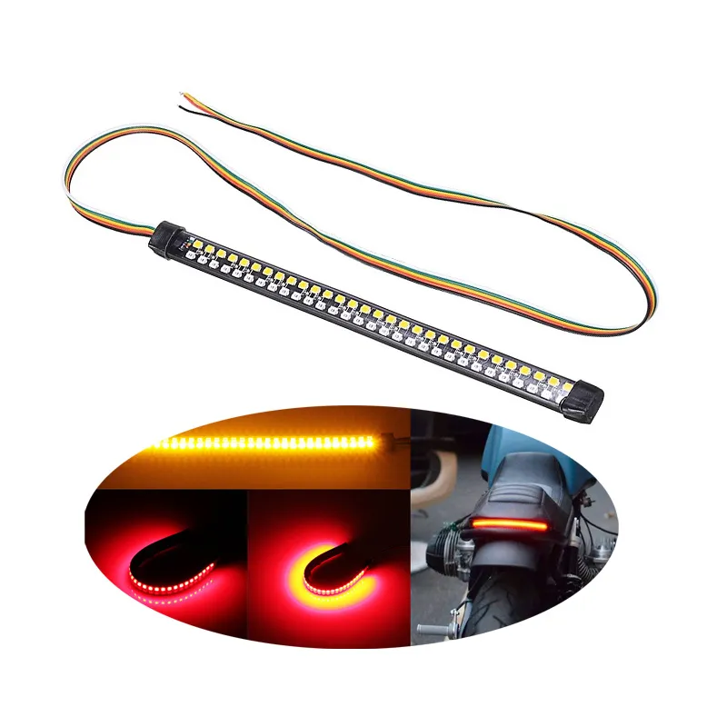 Tira LED Universal de Freno y Luz Trasera para Moto, 12V
